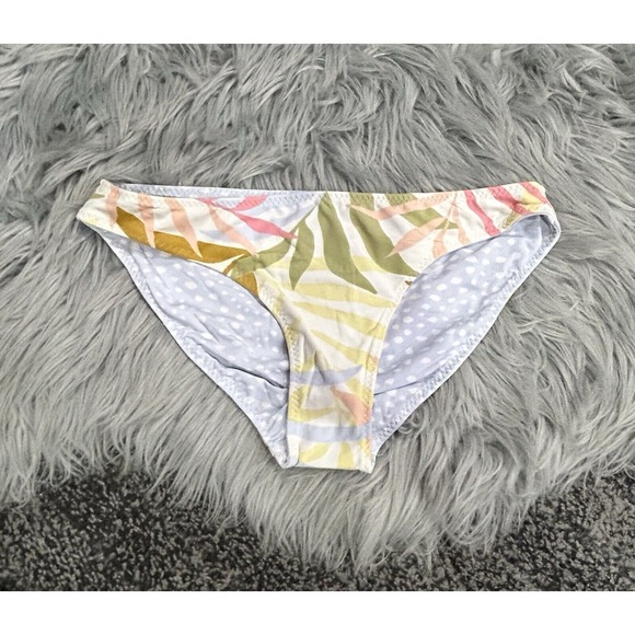 Billabong Tropic Jungle Lowrider‎ Reversible Bikini Bottoms M/10 (MSRP $55.95) - Picture 1 of 9